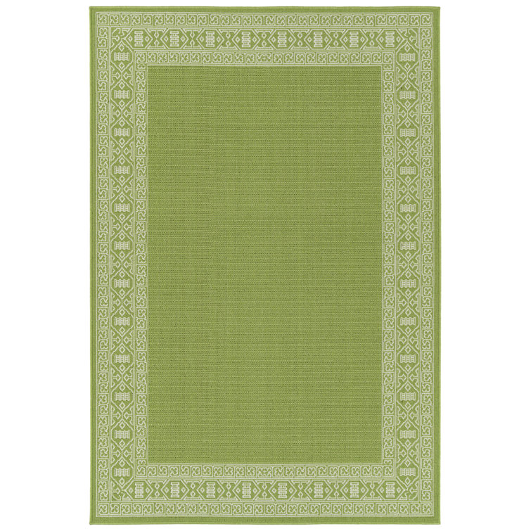 Dakota Fields Hecker Power Loom Lime Green Indoor/Outdoor Rug & Reviews